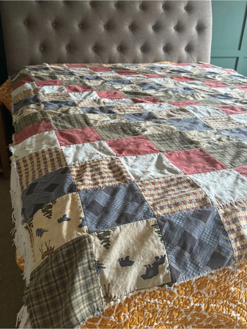 Handmade Denim Rag Quilt 64